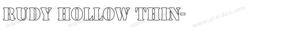 Rudy Hollow Thin字体转换
